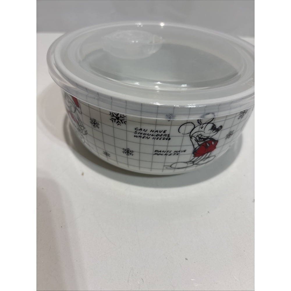 Christmas Disney Mickey & Minnie Mouse Sketchbook Ceramic Food Storage - Picture 6 of 12